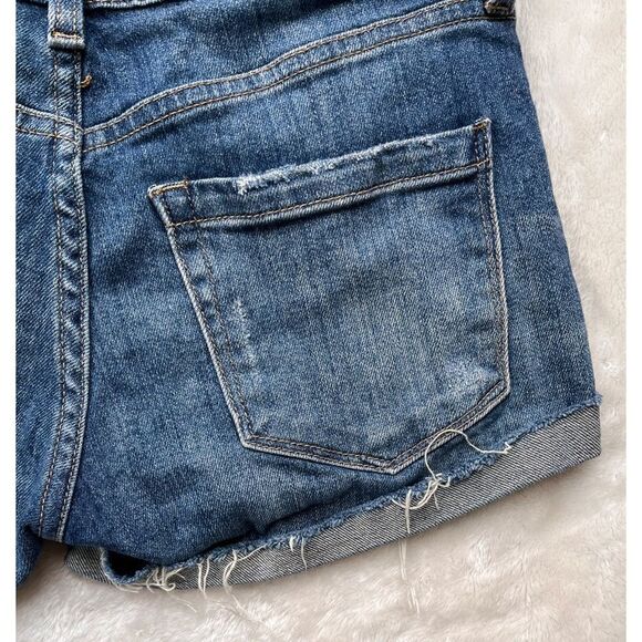 [BLANKNYC] The Fulton Boyfriend Distressed Cuffed Hem Denim Shorts, Size 25 - Picture 16 of 16
